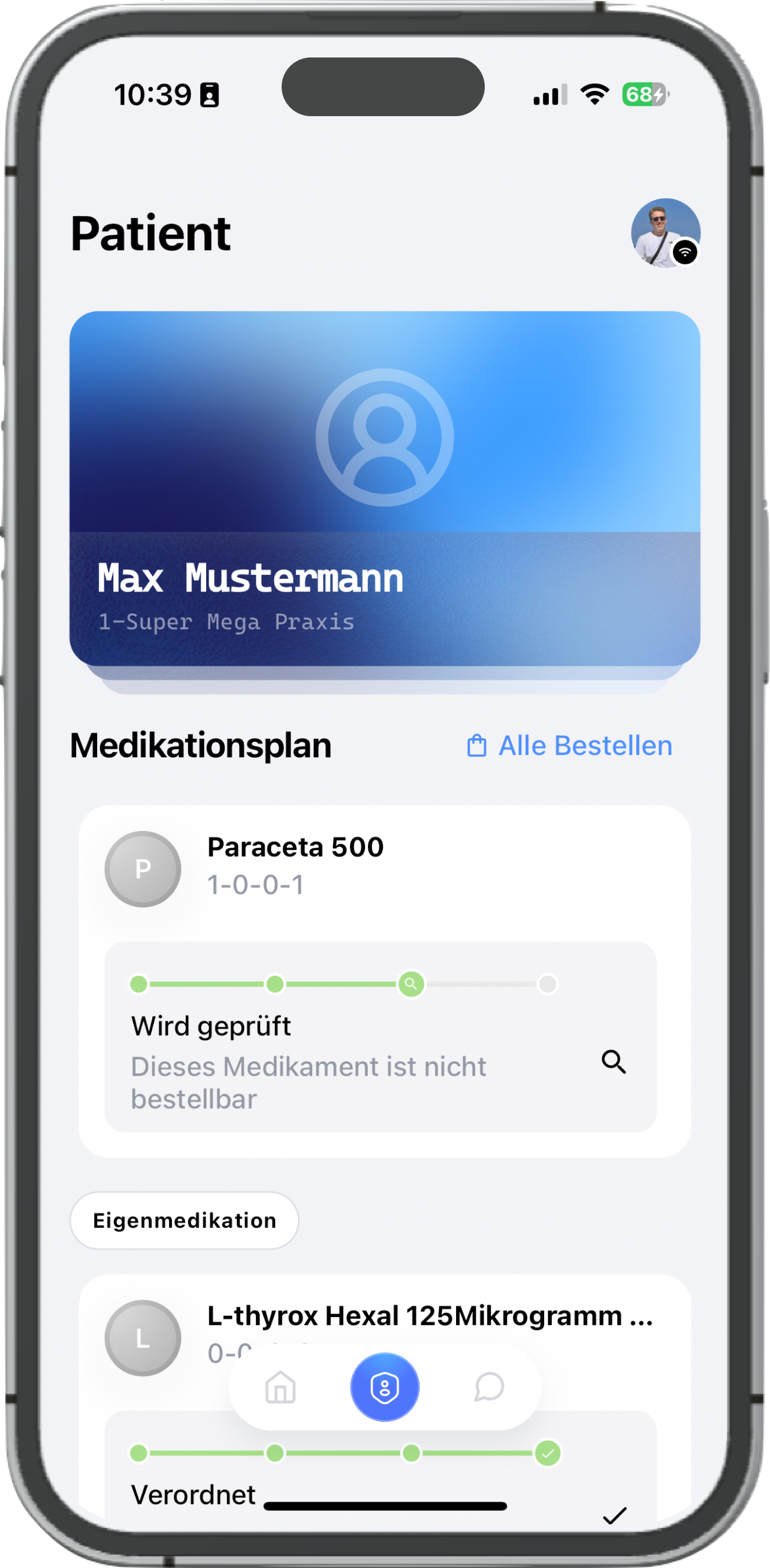 Screenshot der automedic App.